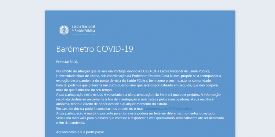 Escola Nacional de Saúde Pública lança projecto de investigação dedicada à covid-19