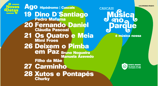 Festival Música no Parque adiado para Agosto 2021