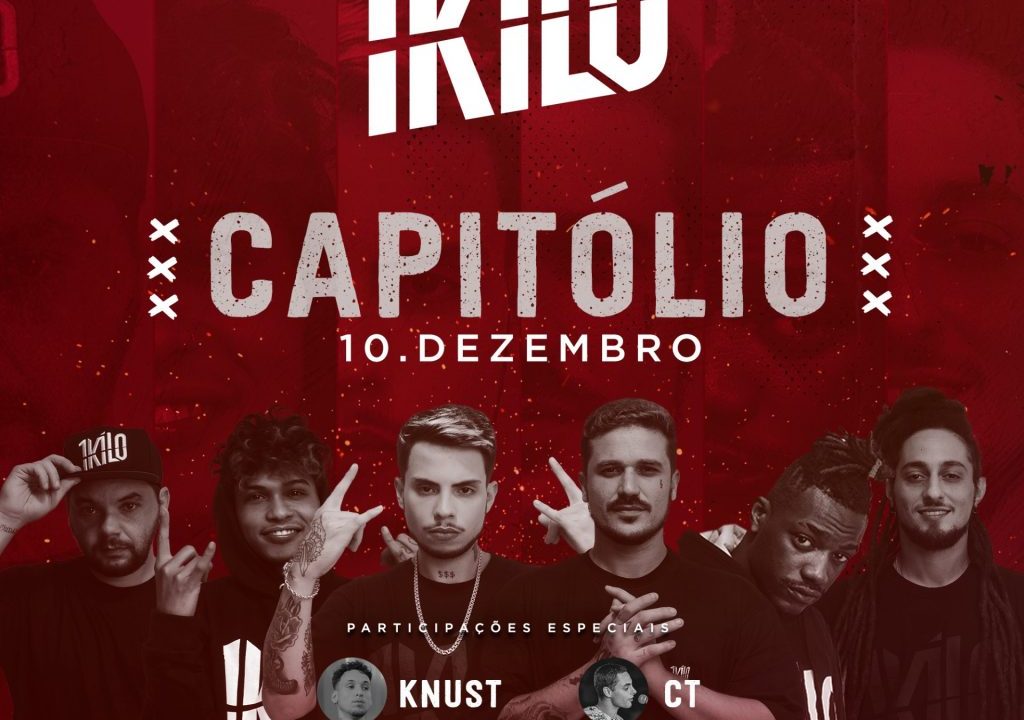 Coletivo de rappers 1Kilo ao vivo em Lisboa dia 10 de dezembro