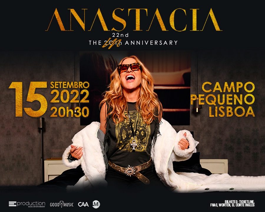 Anastacia actua em Portugal no próximo dia 15 de Setembro