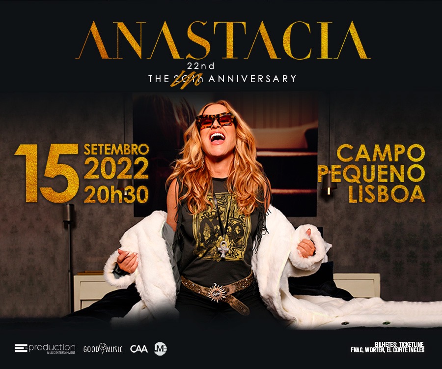 Anastacia actua em Portugal no próximo dia 15 de Setembro