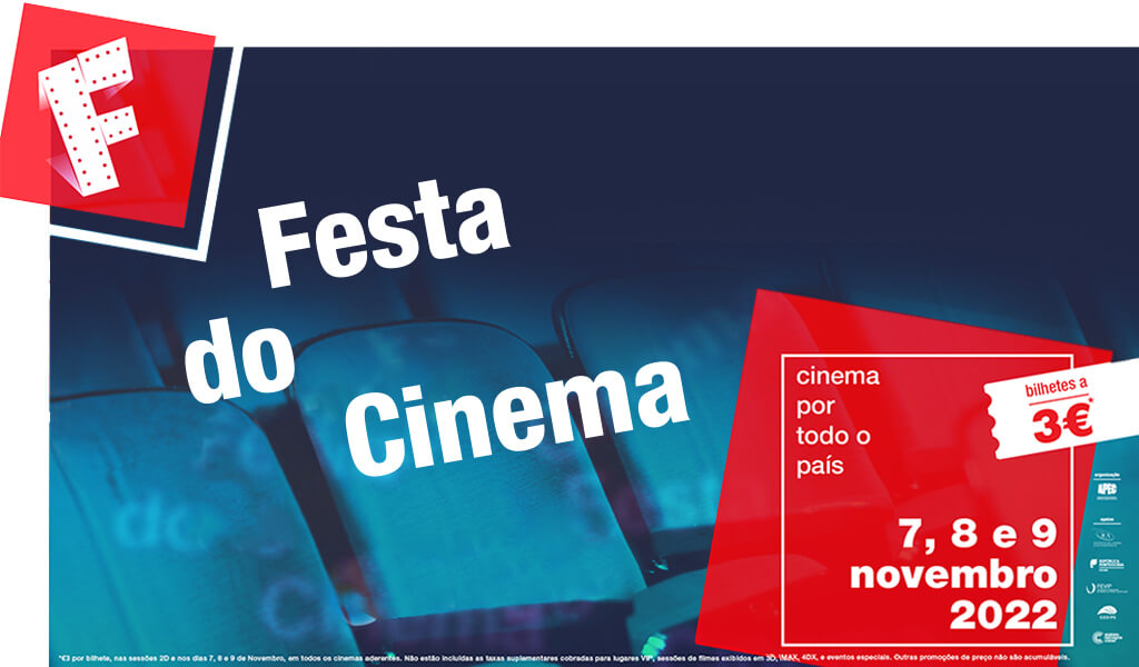 A Festa do Cinema está de regresso. Durante três dias, os bilhetes de cinema vão custar 3 euros