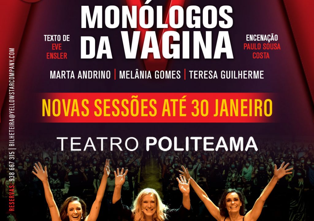 Acontecem este mês as últimas sessões do espetáculo “Monólogos da Vagina” no Teatro Politeama em Lisboa