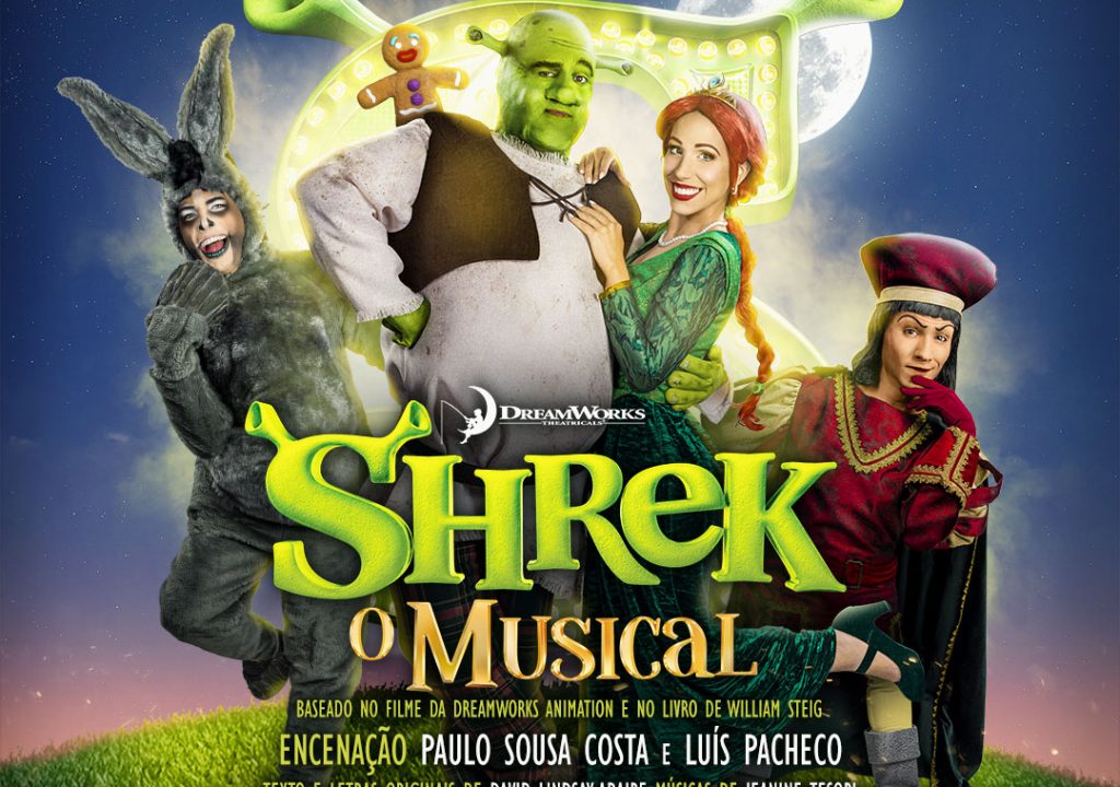 Musical do Shrek no Coliseu do Porto, no Salão Preto e Prata do Casino Estoril e no Convento São Francisco em Coimbra