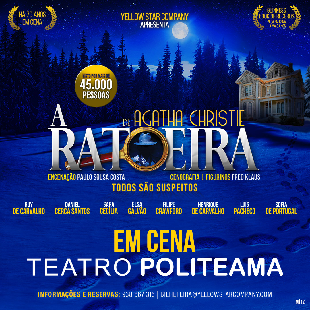 “A Ratoeira”, de Agatha Christie, em cena no Teatro Politeama