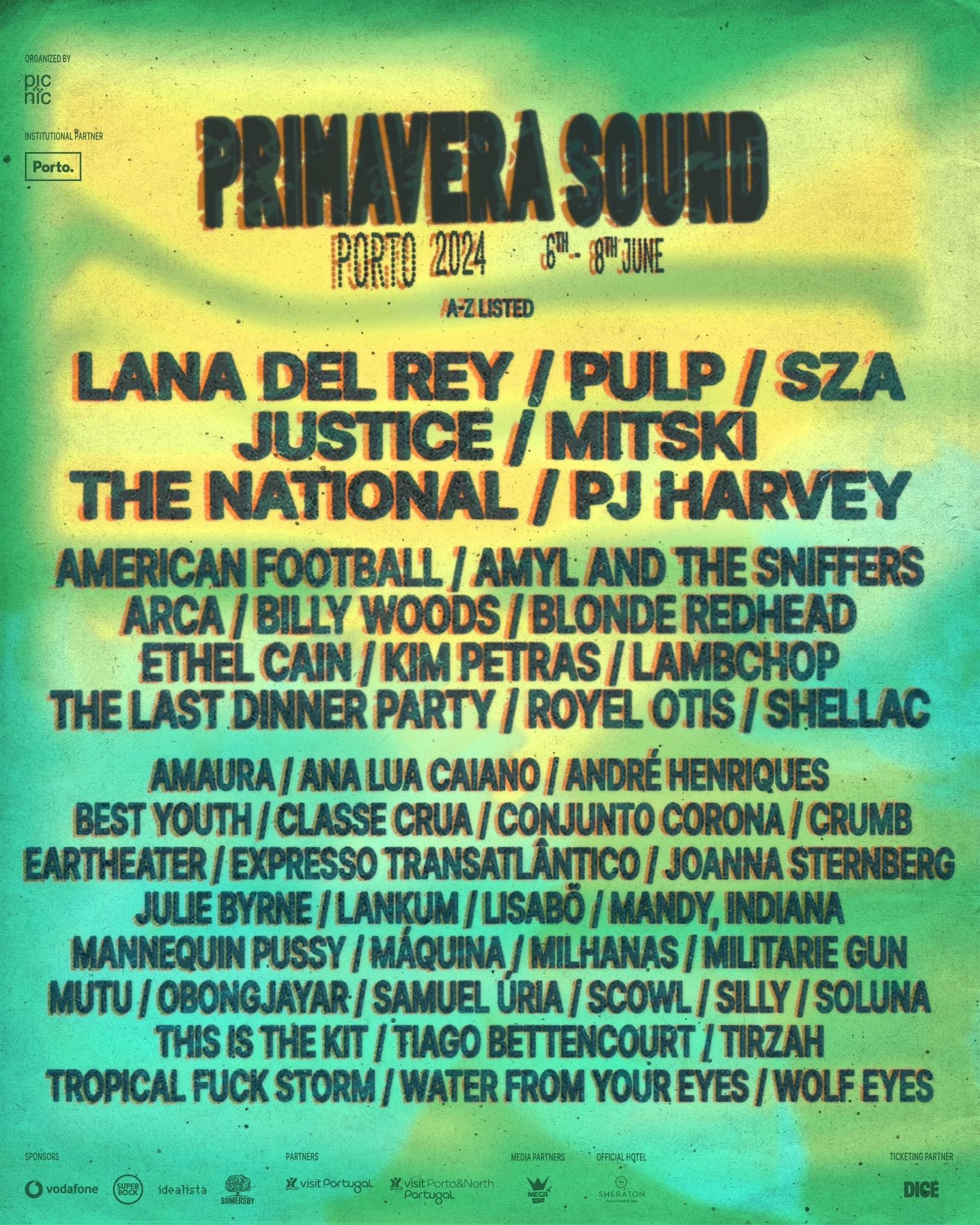 Lana Del Rey, PJ Harvey, Pulp e SZA no Primavera Sound do Porto em 2024