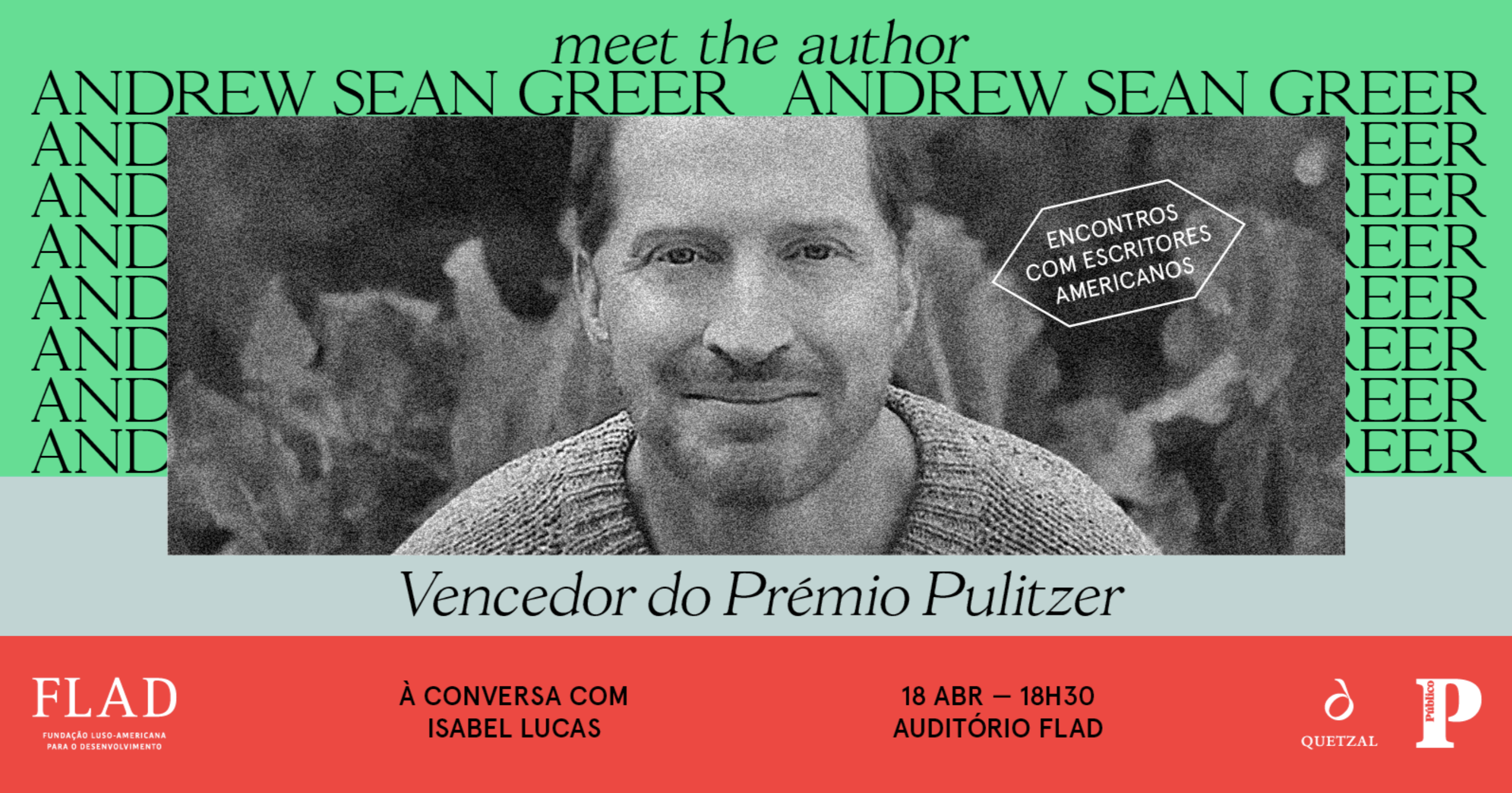 Escritor Andrew Sean Greer, vencedor do Pulitzer com ‘Less’, vai estar este mês em Portugal na FLAD